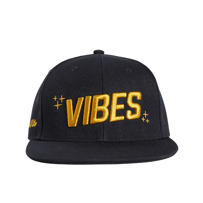 Vibes Snapback Hat Black