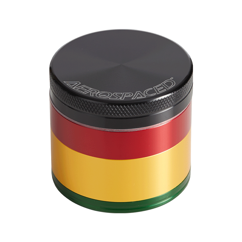 Aerospaced by HS 4 Piece Grinder 2.0 Rasta with Lid
