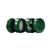 Aerospaced by Higher Standards - 4 Piece Toothless Grinder 2.0" Green All Pieces