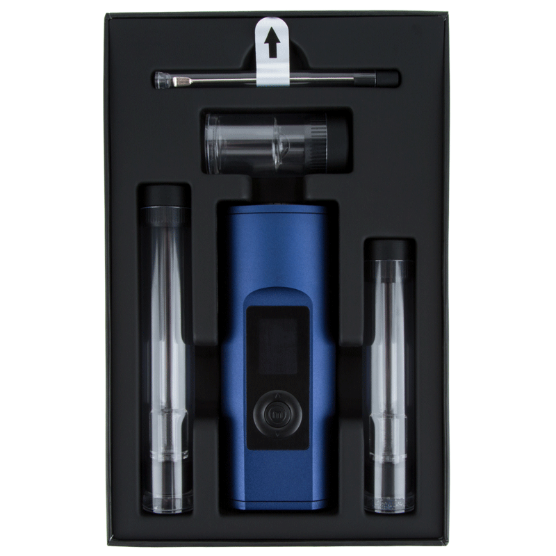 Arizer Solo 2 Vaporizer blue inside of box