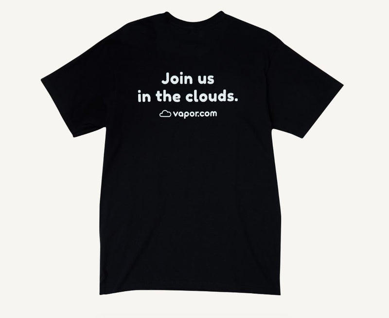 Vapor.com T Shirt Black Back