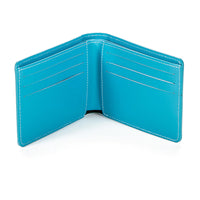 Cookies Embossed Billfold Leather Wallet Blue Inside