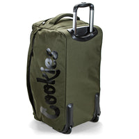 Cookies Trek Roller Travel Bag Green Side with Cookies Logo