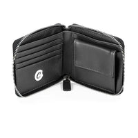 Cookies Luxe Matte Satin Zipper Wallet Black Inside