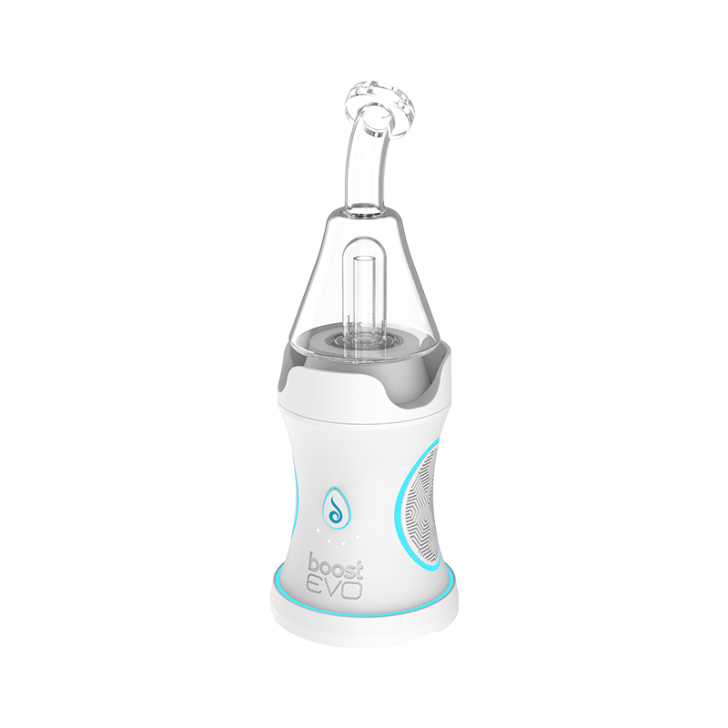 Dr. Dabber Boost EVO Vaporizer White Front with Button