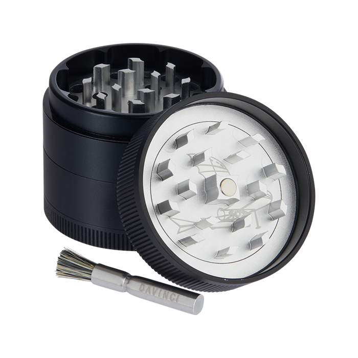 Davinci Miqro Dosage Grinder Open with Brush