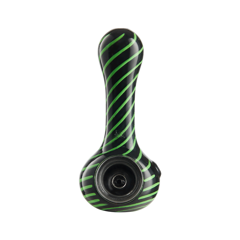 Eyce ORAFLEX Spiral Spoon Black with Green Stripes
