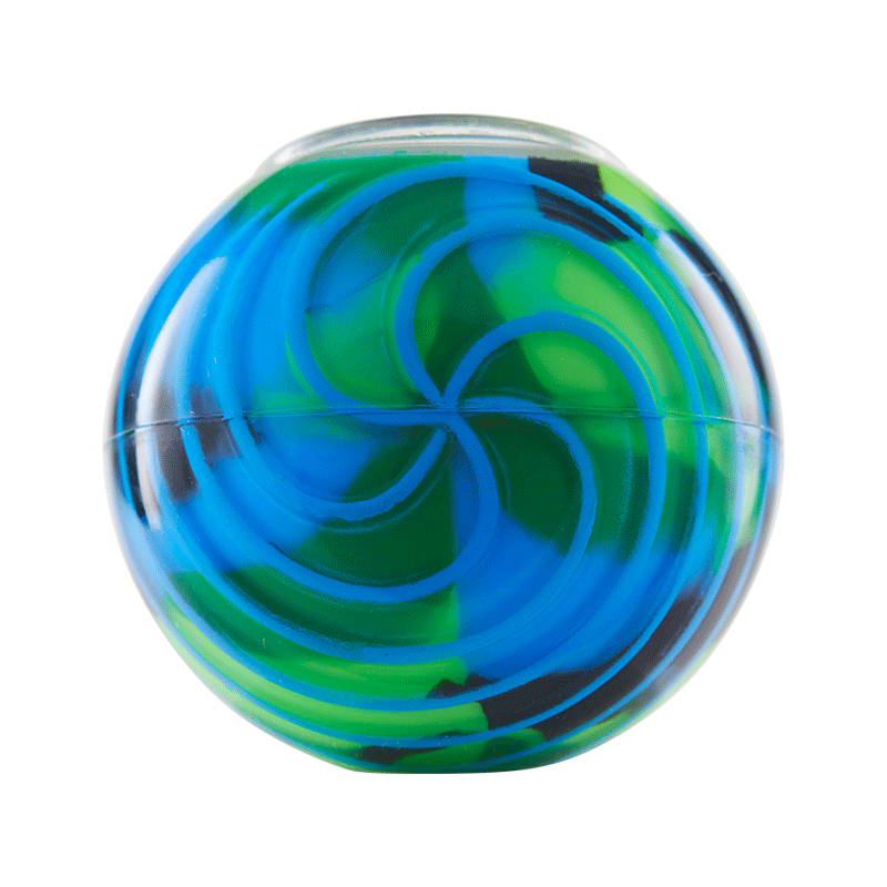 Eyce ORAFLEX Spiral Spoon Green with Blue Stripes Bottom