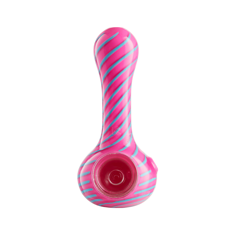 Eyce ORAFLEX Spiral Spoon Pink with Blue Stripes