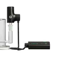 G Pen Hyer Desktop Vaporizer Connected to Glass Piece