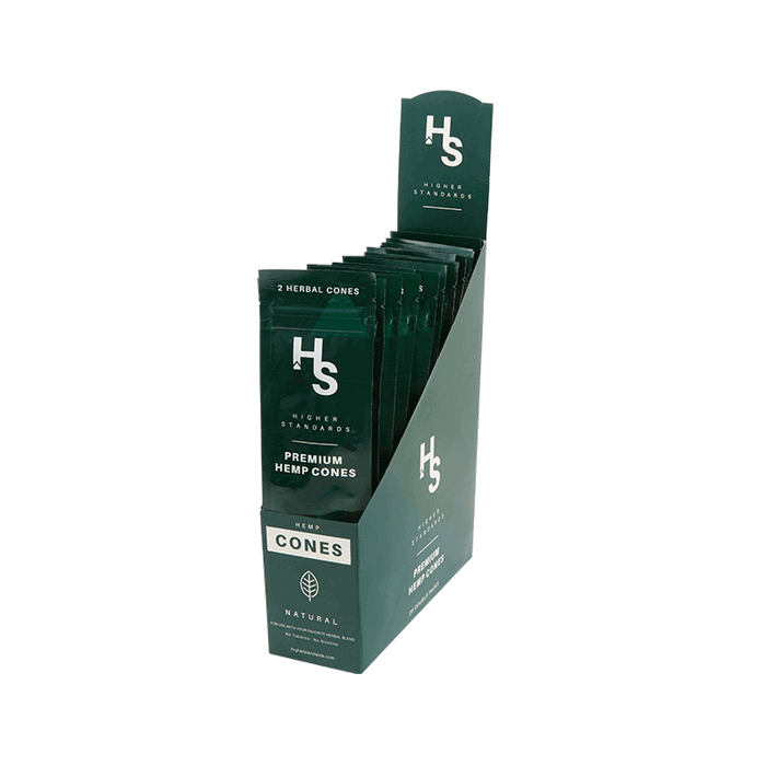 Higher Standards Premium Natural Hemp Wraps Box of 25