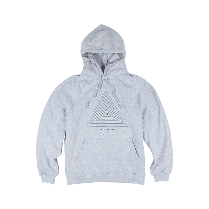 Higher Standards Hoodie - Concentric Triangle Grey