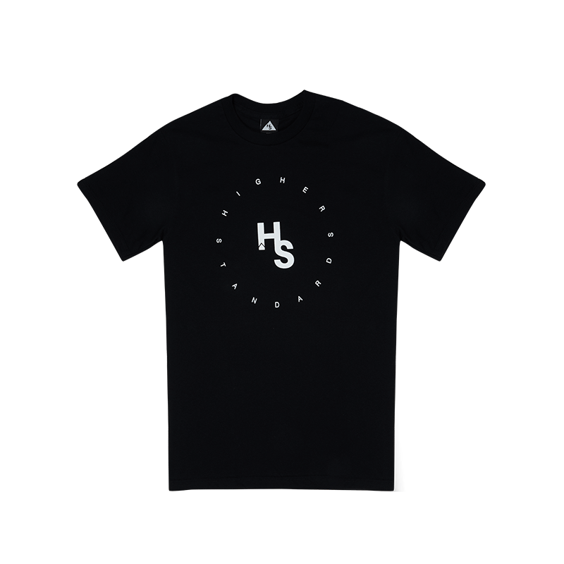 Higher Standards T-Shirt - Circle Logo Black