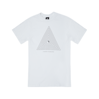 Higher Standards T-Shirt - Concentric Triangle White