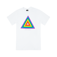Higher Standards Pride Rainbow Concentric Triangle Tee