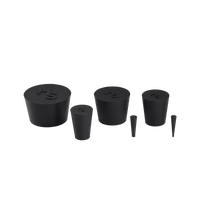 Higher Standards Tube Top Silicone Stoppers Pack of 6 Black