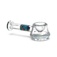 K.Haring Glass Spoon Pipe Blue Multicolored