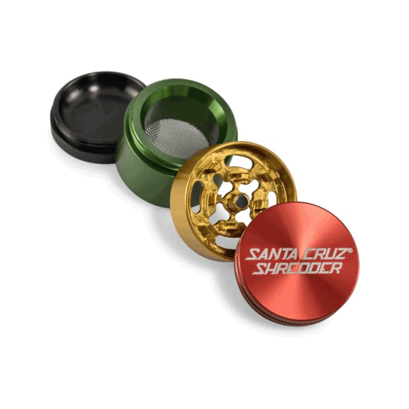 Santa Cruz Shredder 4 Piece Grinder Rasta Pieces