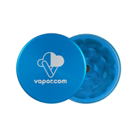 VAPOR.com Aluminum 2 piece grinder Blue Open