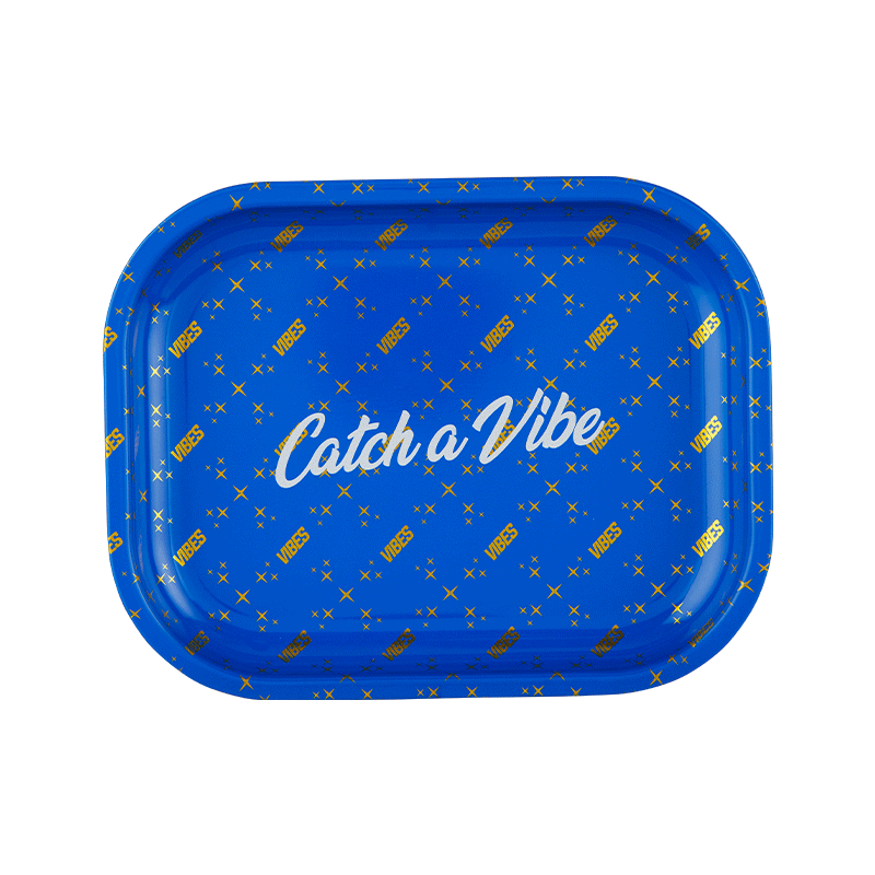 Vibes Rolling Papers Catch A Vibe Rolling Tray Small Blue