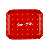 Vibes Rolling Papers Catch A Vibe Rolling Tray Large Red