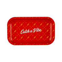 Vibes Rolling Papers Catch A Vibe Rolling Tray Medium Red