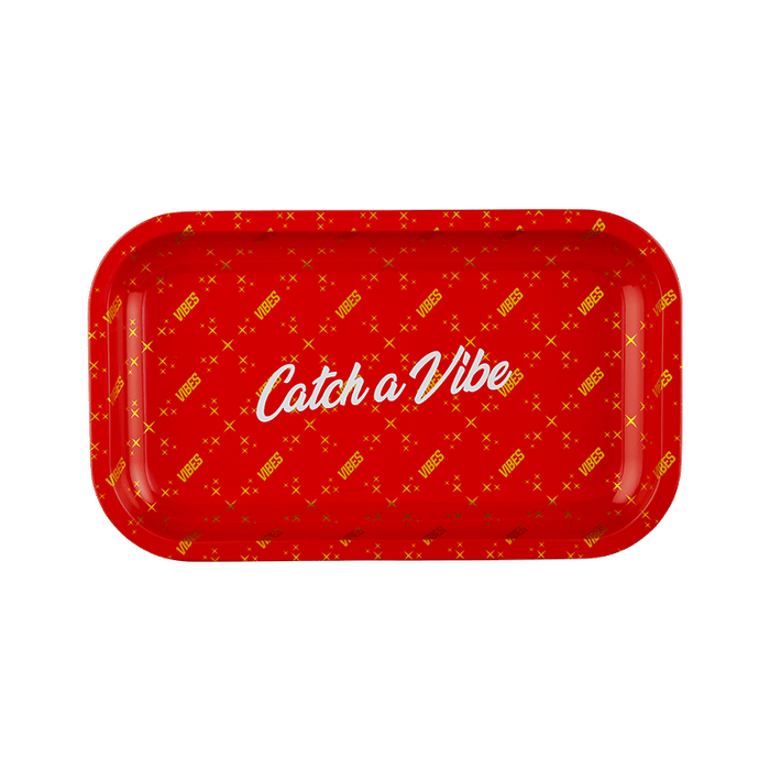 Vibes Rolling Papers Catch A Vibe Rolling Tray Medium Red