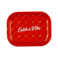 Vibes Rolling Papers Catch A Vibe Rolling Tray Small Red