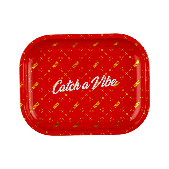 Vibes Rolling Papers Catch A Vibe Rolling Tray Small Red