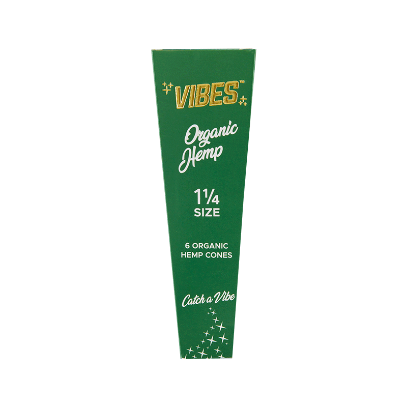 VIBES 1 1/4 Size Cones Single Pack Organic Hemp
