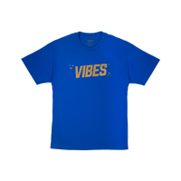 VIBES T-Shirt with Gold Logo Blue