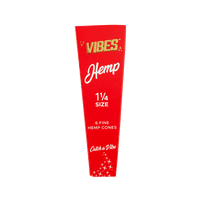 VIBES 1 1/4 Size Cones Single Pack Hemp