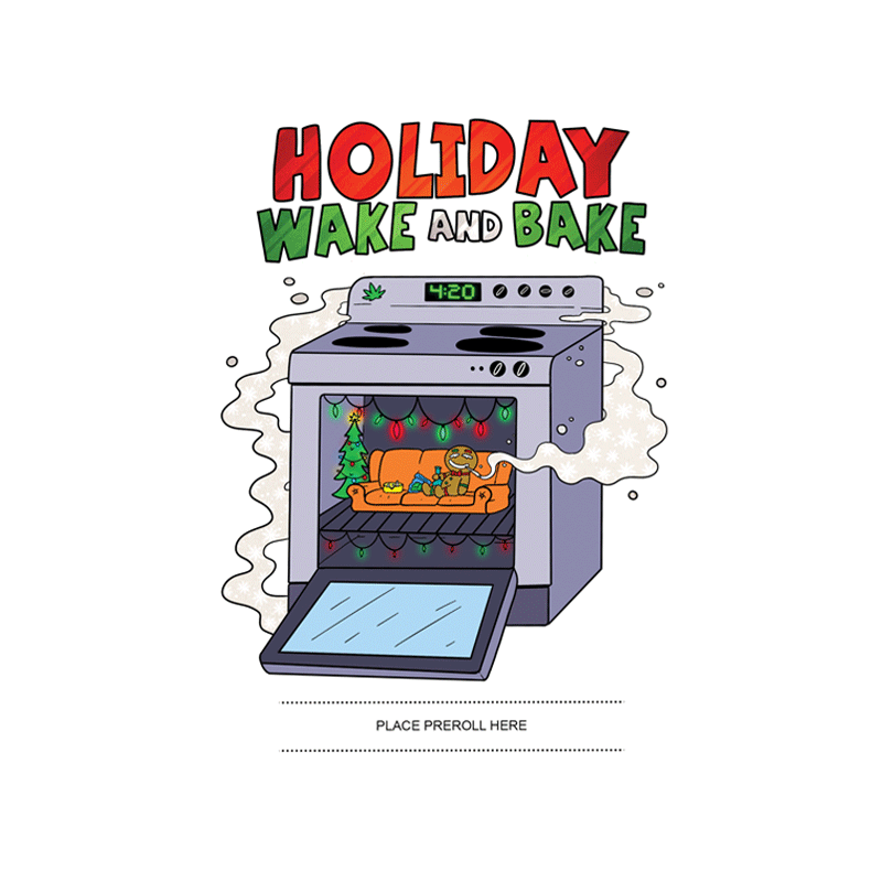 Holiday Wake and Bake 420 Cardz Christmas Card