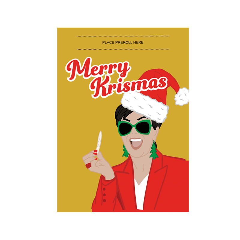 Merry Krismas 420 Cardz Christmas Card