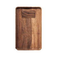 Marley Natural Black Walnut Rolling Tray Large