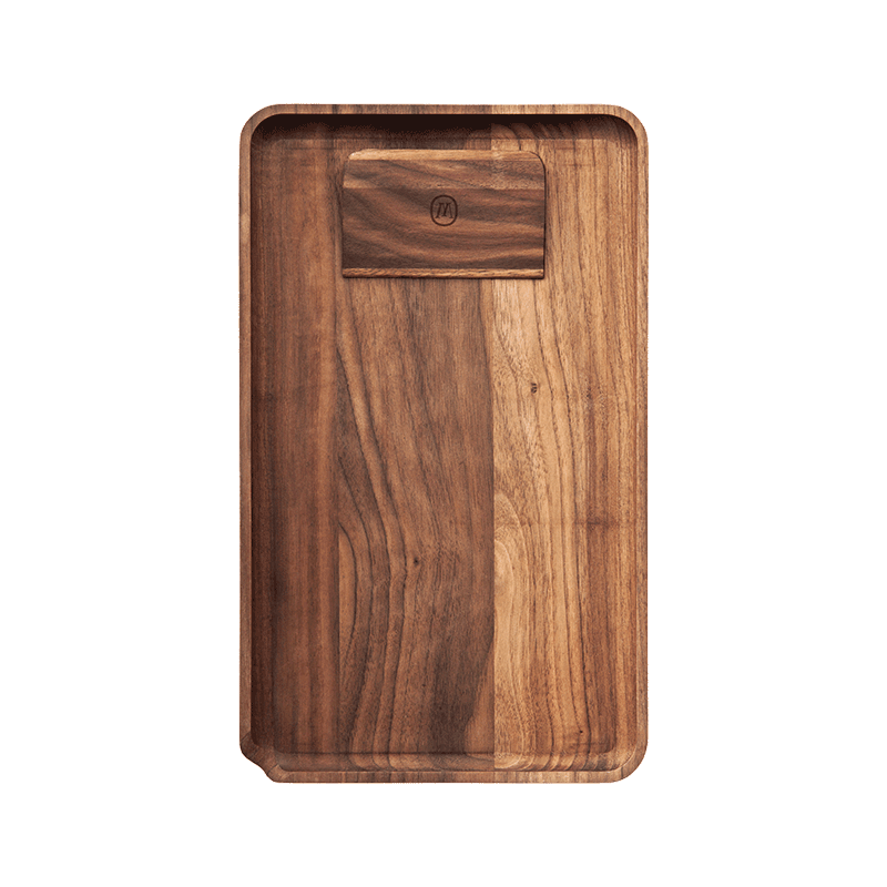 Marley Natural Black Walnut Rolling Tray Large