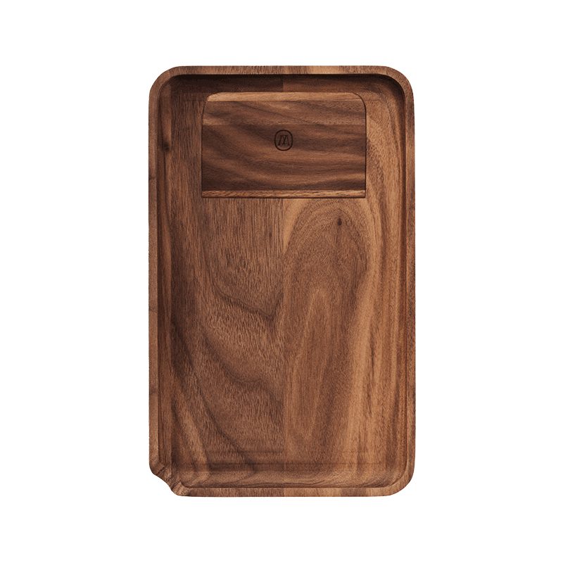 Marley Natural Black Walnut Rolling Tray Small
